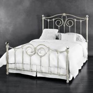 Retro Popular King Size Bed Iron Bedroom Furniture Hotel Luxury Gold Frame 1.8m Double Simple Design Bed Frame Hotel Metal Bed