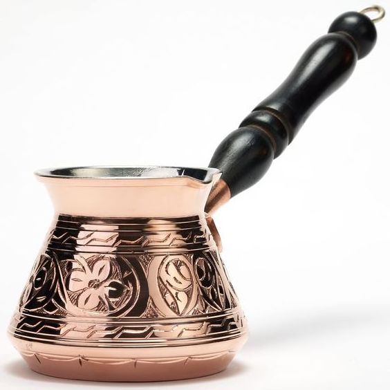 Attractive Design engraving finidhed Copper milk pot Customize shape copper coffee and milk pot