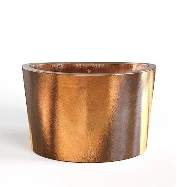 Morden Design Purple Finished Copper Metal Bathtub For Home Hotel Restaurants Hand Made Bathtub Bathroom Accessories