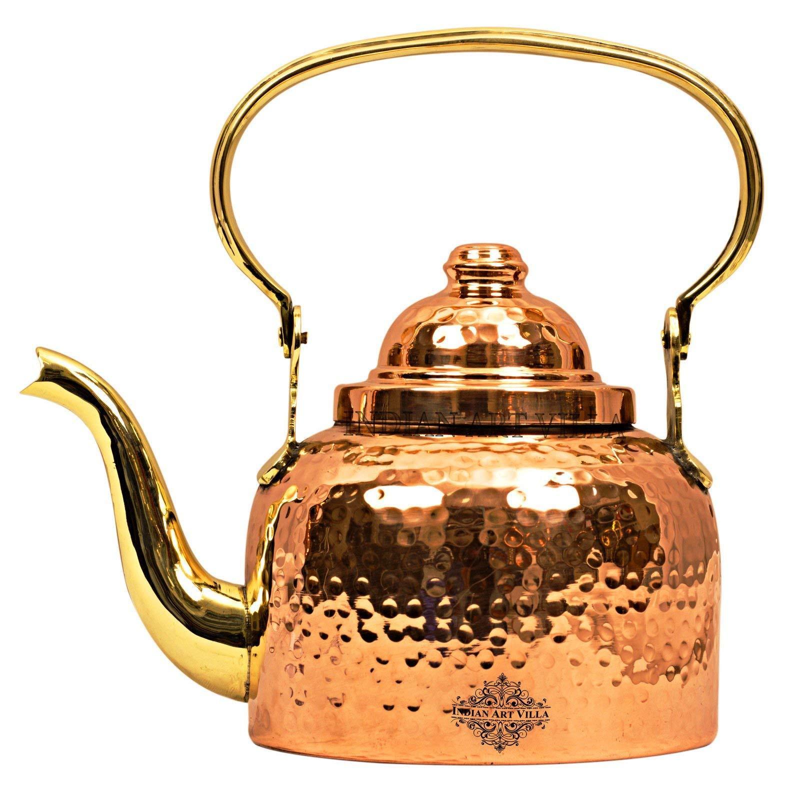 100%  pure Metal Copper Kettle with brass handle Tea Kettle Home Hotel Kitchen Serving Tea Kettle Kitchenware Coffee Pot