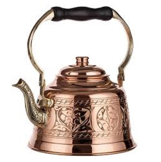 Enamel printed pure Copper Kettle with handle Tea Kettle Home Hotel Kitchen Serving Tea Kettle Kitchenware Coffee Pot