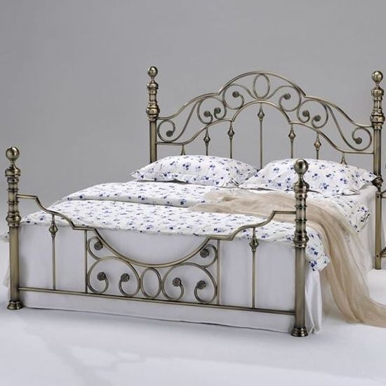 French Elegant Exquisite Princess Bed Archaistic Metal Iron Engraved Antique White Bedroom Set Furniture