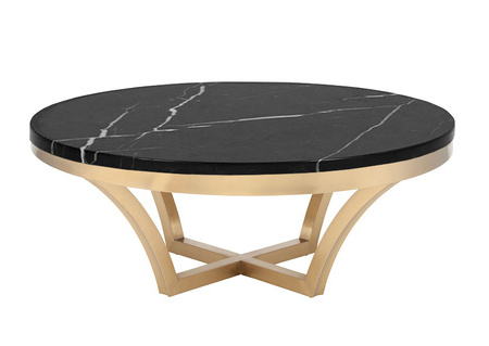 Home Living Room Furniture Round White Marble Top Modern Luxury Coffee Table for Living Room Decoration