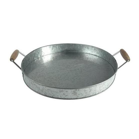 Oval Shape Galvanized Metal Tray for Kitchen Decorative Standard Food Serving Galvanized Metal Serving Tray