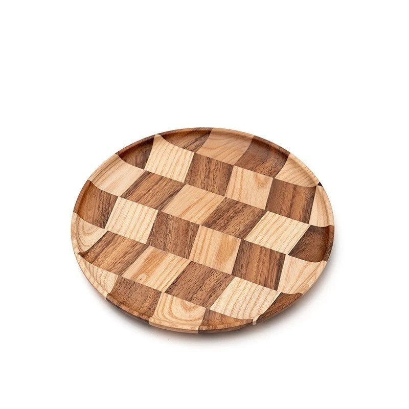 Lattes Design Pearl Wood charger plate Tabletop Decorative Wooden charger plate For Home Hotel Restaurants  Party & Cafe