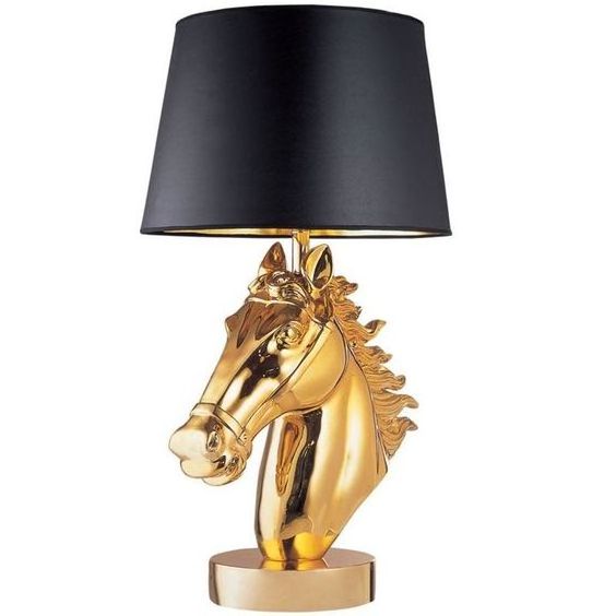 European Style Elephant Table Lamp 14 Inch LED Bedside Lamp Environmental Resin Body + Fabric Shade Lampshade