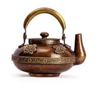 Enamel printed pure Copper Kettle with handle Tea Kettle Home Hotel Kitchen Serving Tea Kettle Kitchenware Coffee Pot