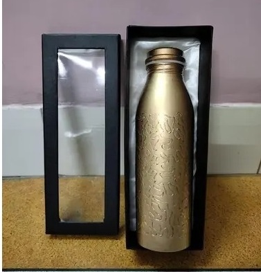 Brass Fineshed High Standard Packing  Copper Drinking Water Bottle Enamel Printed Copper Bottle for Health Benefits from India