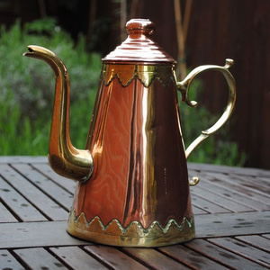 Turkish Design Copper Kettle Tea Set At Wholesale Price Portable Serve Ware Kettle With Simple Design With Copper Color