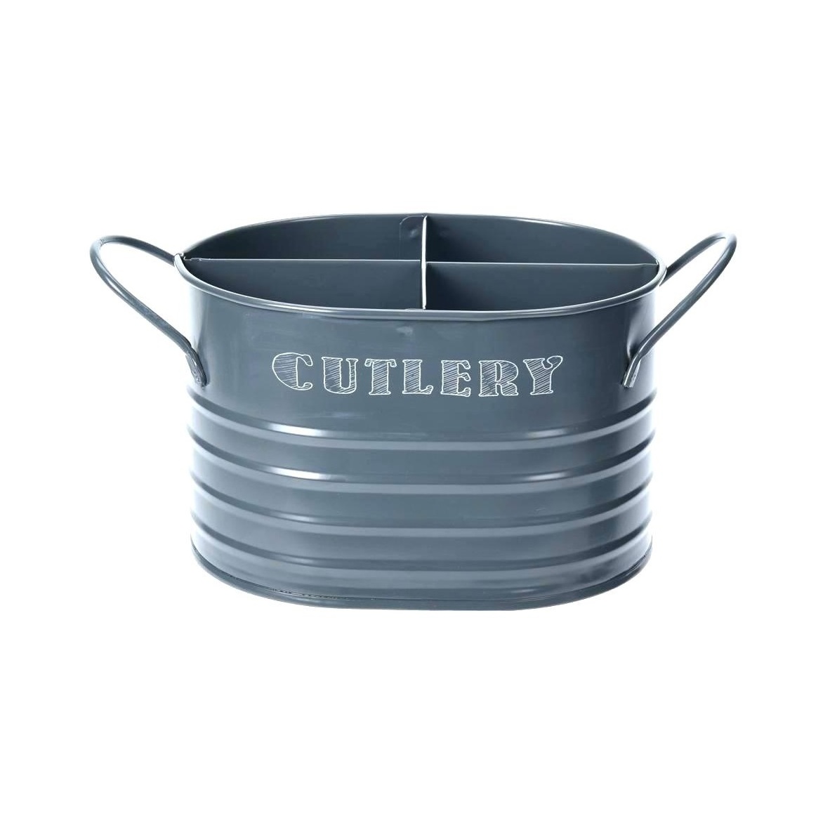 Multiple Compartment New Design Iron Metal Caddy Wholesale Exporter Galvanized Iron Caddy for Kitchen Utensil Holder