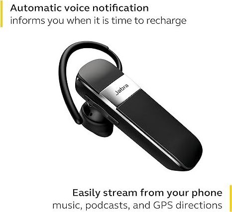 Original Jabra Talk 15 SE Mono Bluetooth Headset Wireless Single Ear Headset with Built-in Microphone