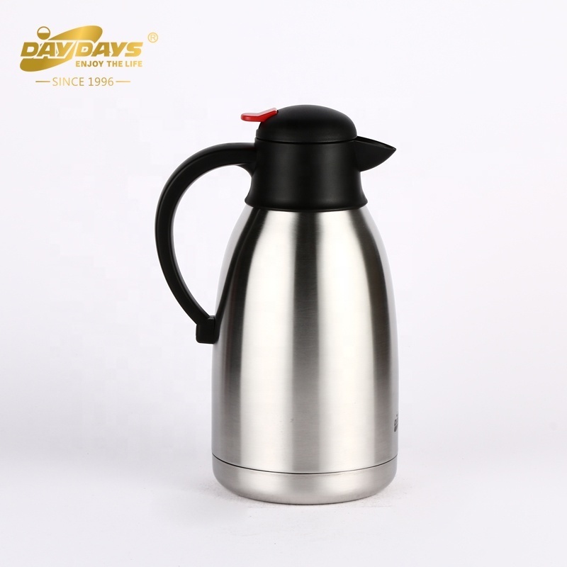 SUNLIFE Wholesales Simple Design 2.0L Coffee Pot Stainless Steel Day Days Vacuum Flask