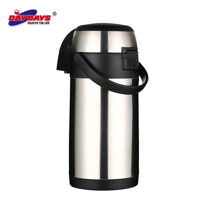 SUNLIFE Customized 3.0L Double Wall Coffee Pot Stainless Steel Dispenser Insulated Air Pump Pot