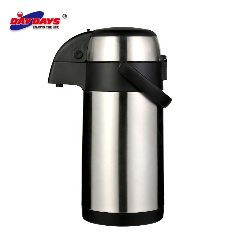 SUNLIFE Customized 3.0L Double Wall Coffee Pot Stainless Steel Dispenser Insulated Air Pump Pot