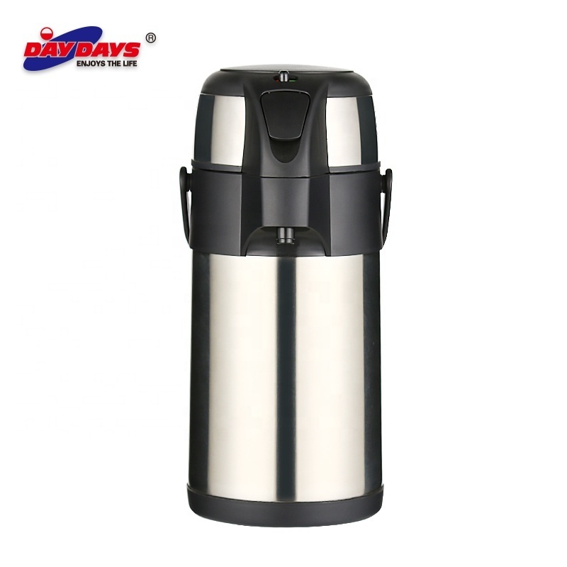 SUNLIFE Customized 3.0L Double Wall Coffee Pot Stainless Steel Dispenser Insulated Air Pump Pot