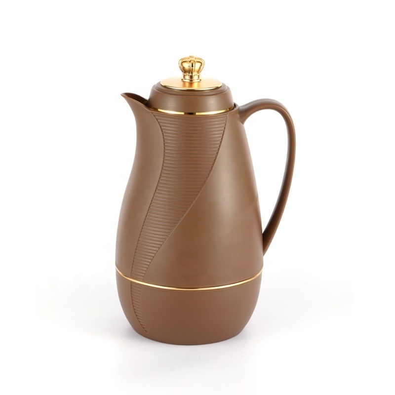 DAYDAYS 1000ml Arabic Style Plastic Body Thermos Dallah Coffee Pot Arabic Tea Coffee Pot