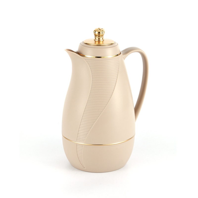 DAYDAYS 1000ml Arabic Style Plastic Body Thermos Dallah Coffee Pot Arabic Tea Coffee Pot