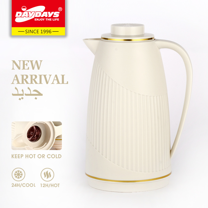 DAYDAYS  pink glass refill inner thermal insulated Arabian arabic tea flask plastic vacuum thermo jug