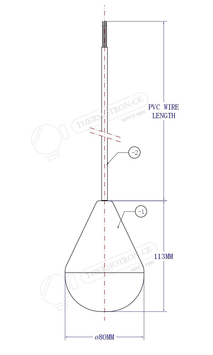 Type A B C PVC Cable Ball Wire Switch Level Measuring Instrument Cable Float Level Switch With ABS Float