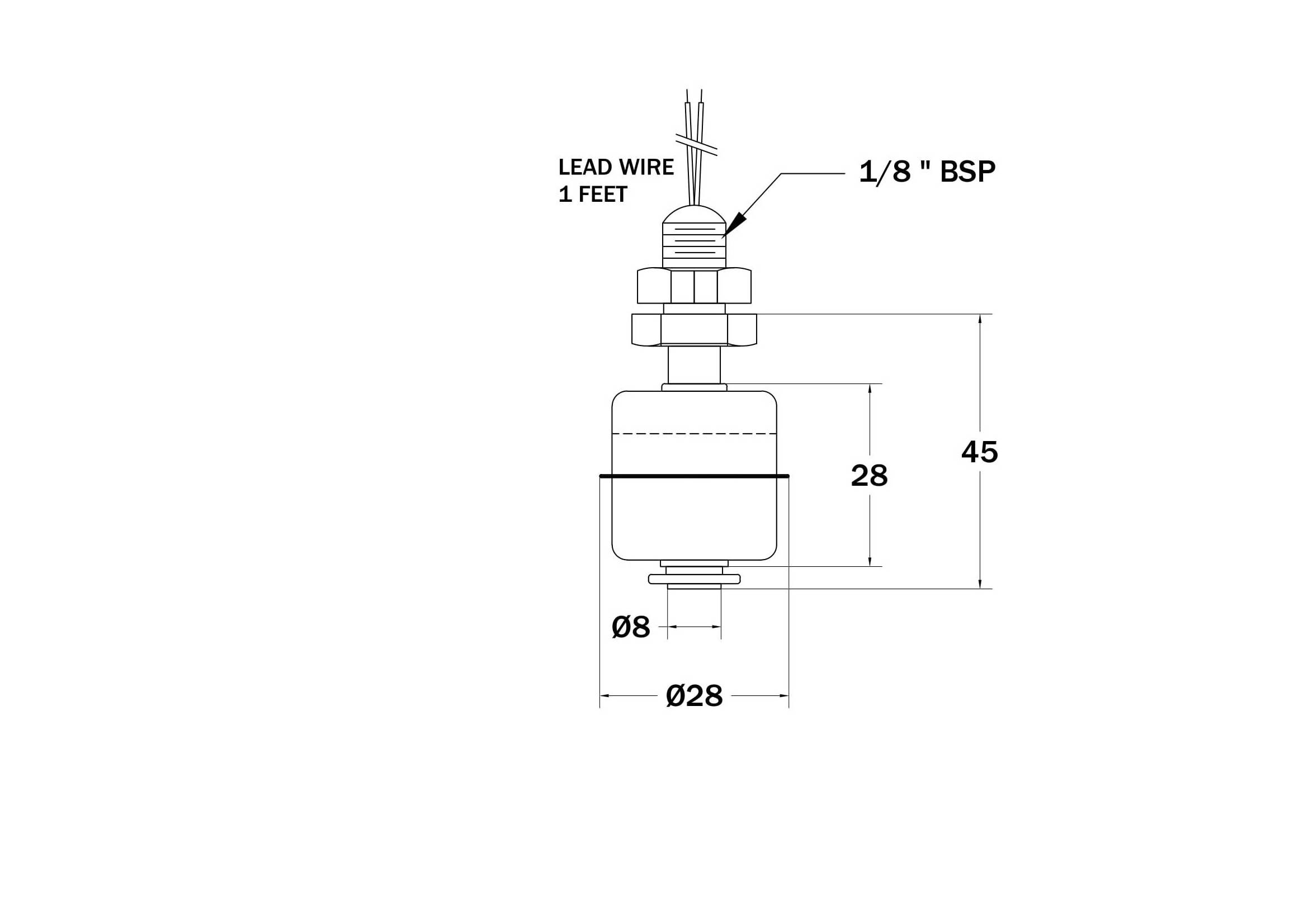 Stainless Steel Industrial Measuring Instruments Mini Float Level Switch For Water, Oil, Medical Liquid