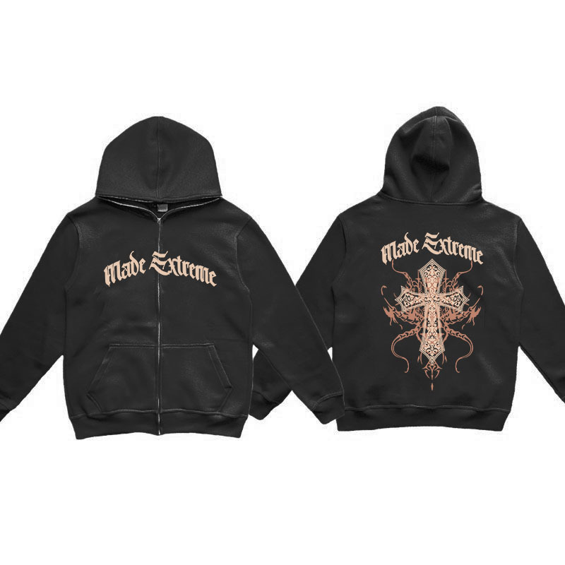 Logo Custom Full Zip Hoodie Polyester Hoodie High Quality Print Zipper Hoodie