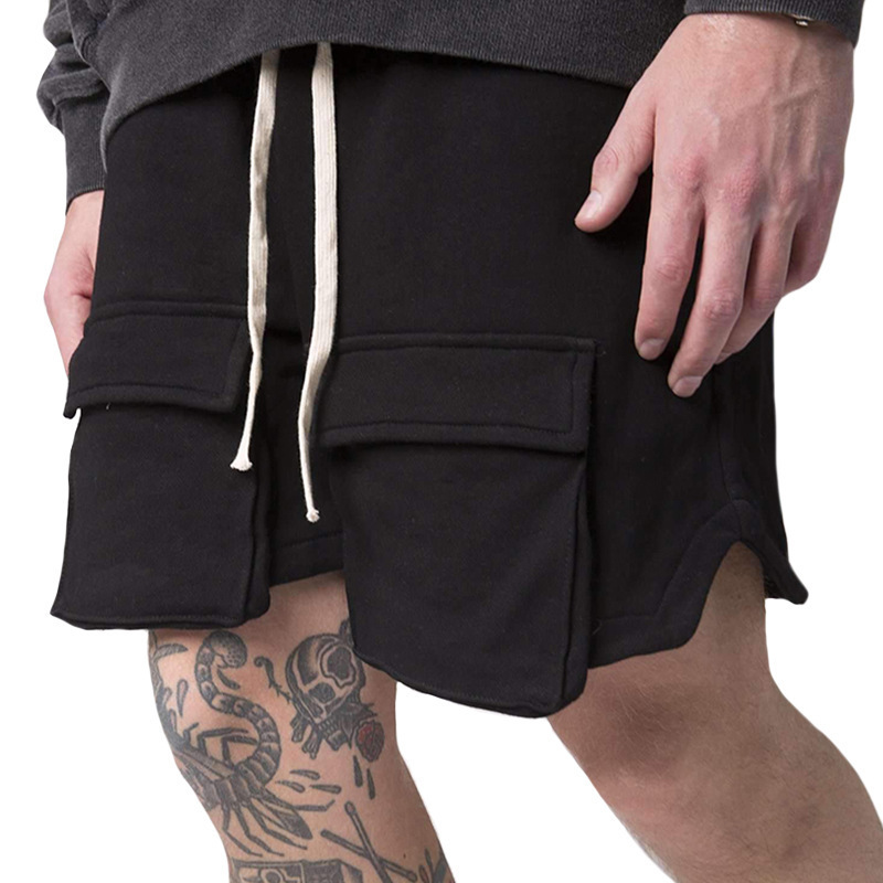 New Flap Pockets Decoration Digital Print Men's Shorts Comfortable Mens Shorts Cotton Sublimation Shorts Blank Custom