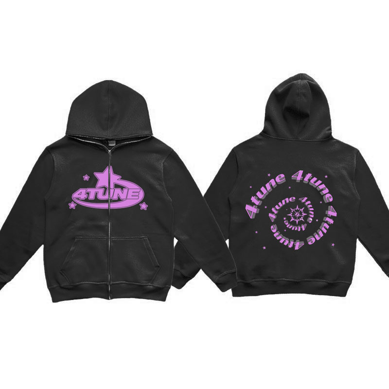 Logo Custom Full Zip Hoodie Polyester Hoodie High Quality Print Zipper Hoodie