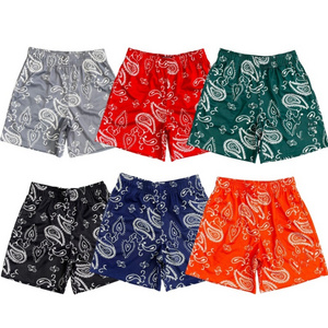 Wholesale Basketball Shorts Breathable Comfortable Polyester Gym Shorts Decorative Pattern Design 5 Inch Inseam Mesh Shorts