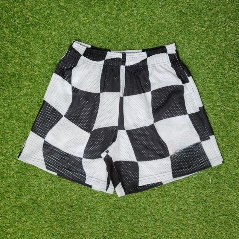 Wholesale Mesh Shorts Loose Comfortable Nylon Polyester Shorts Men Checkerboard Gym Shorts Polyester