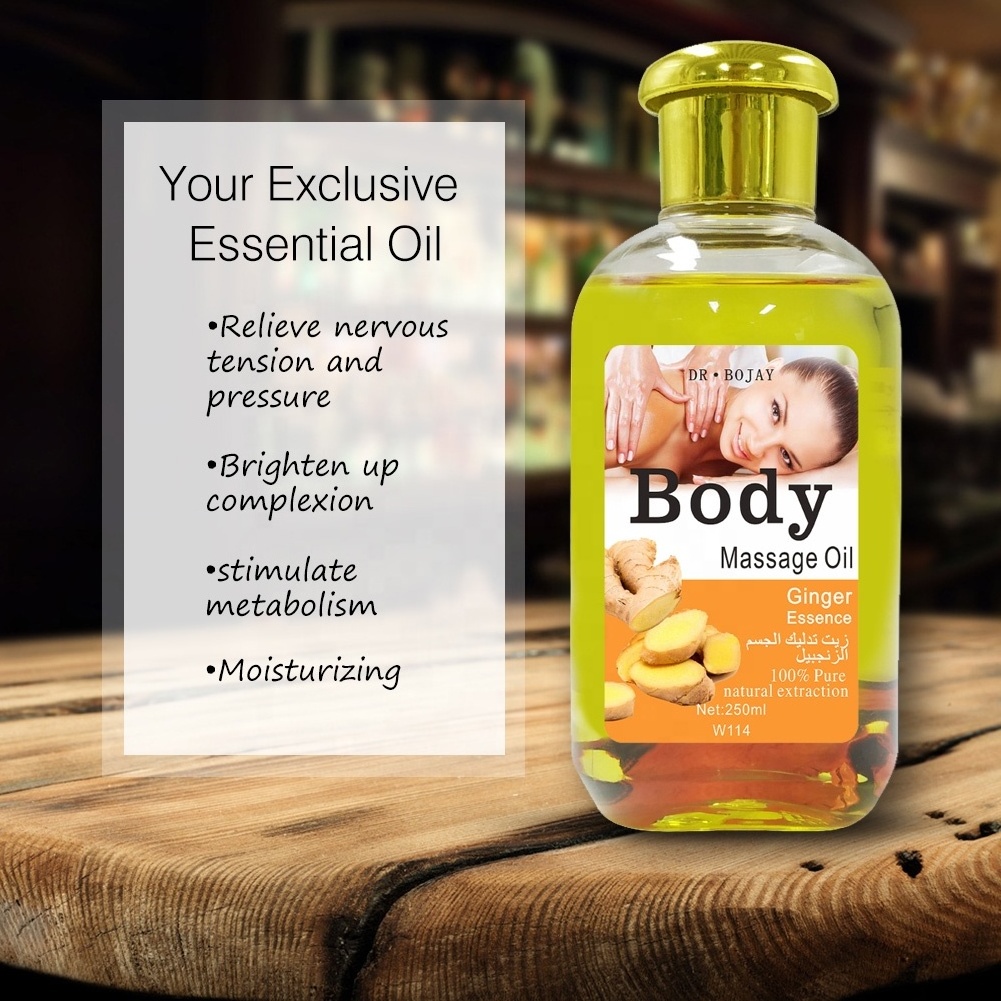 DR.BOJAY Organic Ginger Massage Oil 100 Pure Essential Oil (new) For weight loss Ginger body oil