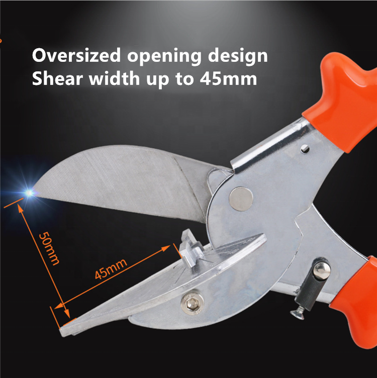 45-135 Degree Miter Shears Multifunctional Trunking Shears Adjustable Degree for Cutting Various Shape Miter Gasket Angle Shear