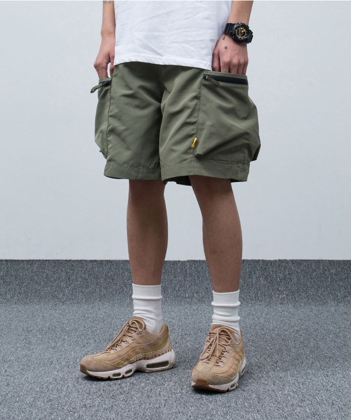 Men Nylon Shorts Big Pockets Custom Nylon Jogger Pant Sport Wear Men Cargo Shorts With Waist Band Cargo Shorts for Men