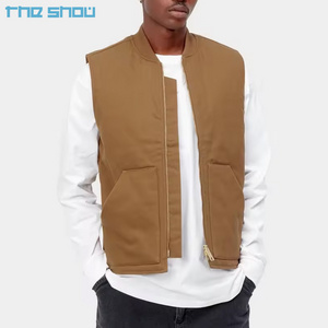 Custom logo Cotton Polyester Blank Utility Canvas Men's Sport Electrician Architecture Work Vest