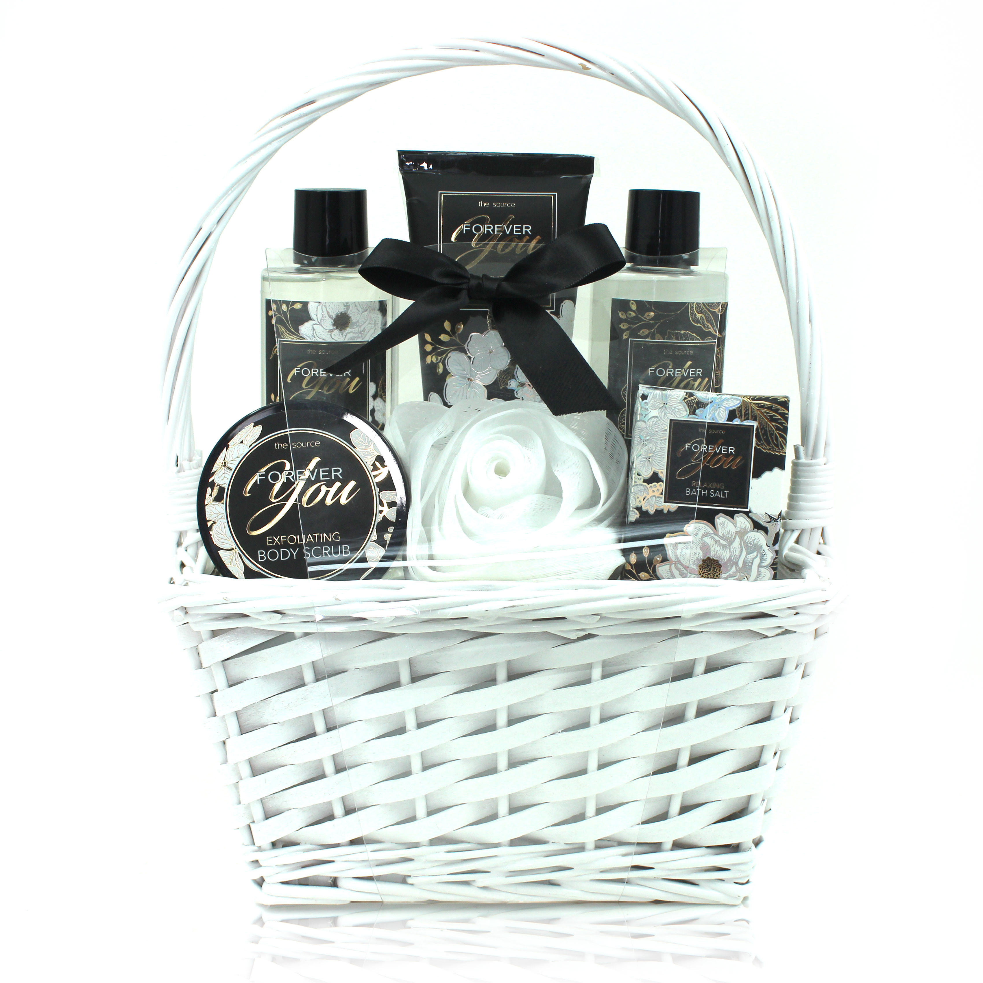 Luxurious Body Spa Bathroom Baskets Kit Aromatic Shower Gel Body Lotion Bath Gift Set