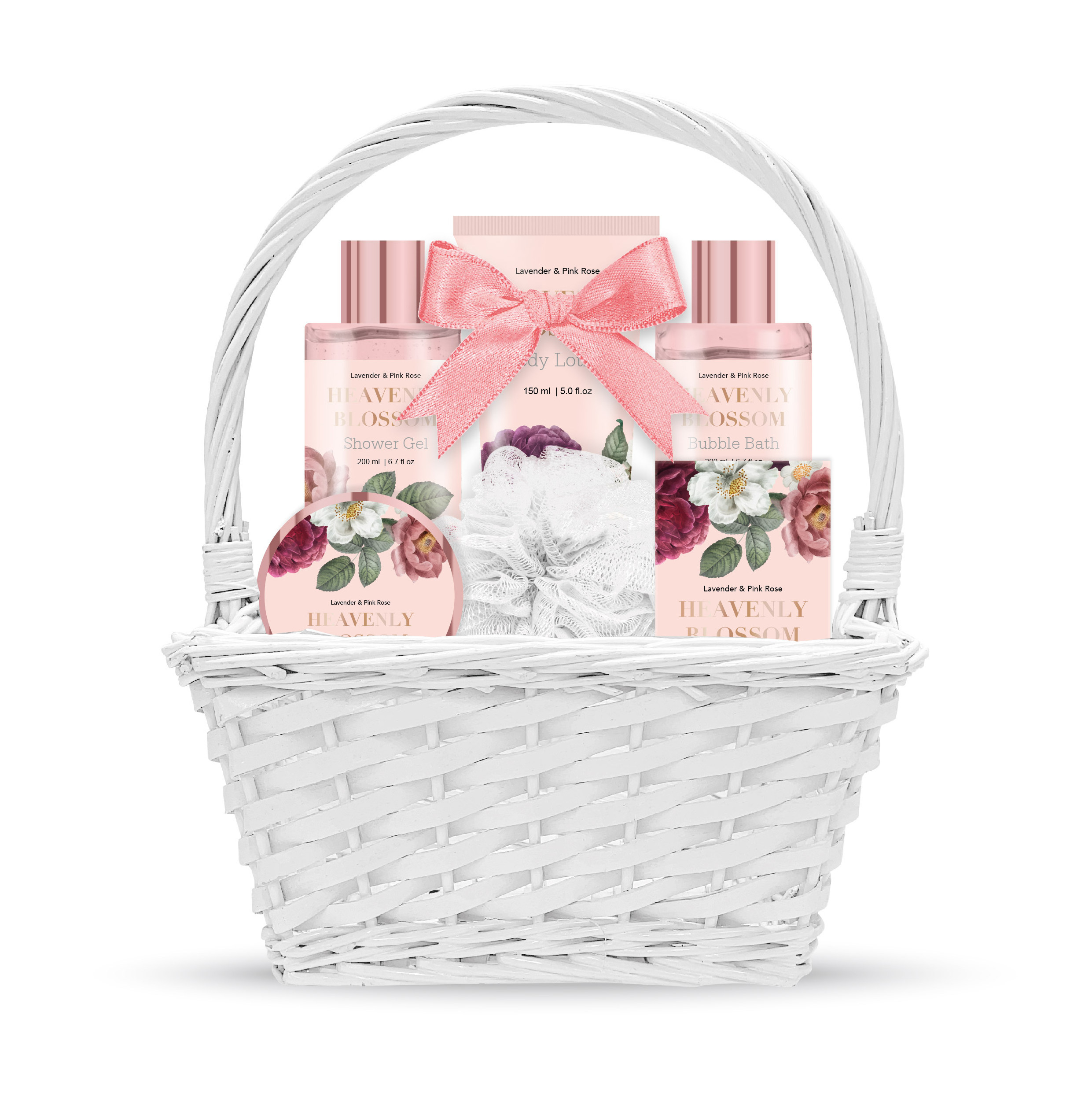 Luxurious Body Spa Bathroom Baskets Kit Aromatic Shower Gel Body Lotion Bath Gift Set