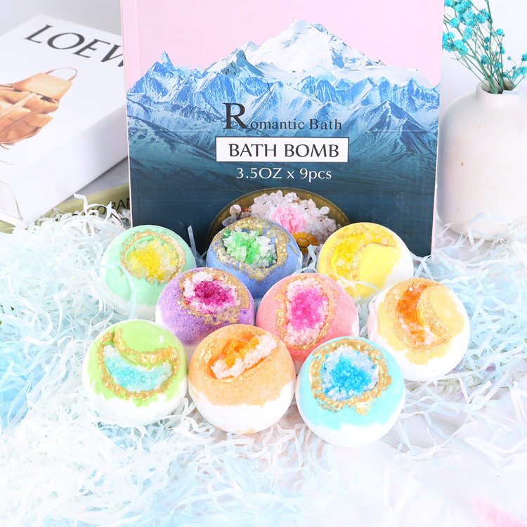 Factory OEM Customized Wholesale 100% Natural Ingredients Bubble Bath Bombs for Women Gift Set Bathbombs