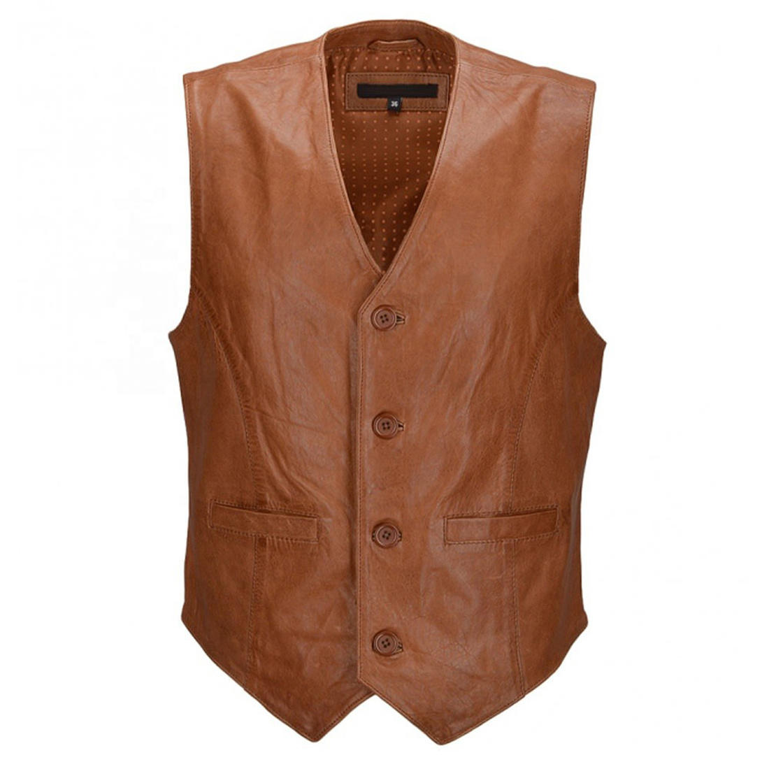 2024 Fashion Leather Vest Men Jacket Slim Fit Made In Pakistan Fashion Leather Vest For Men