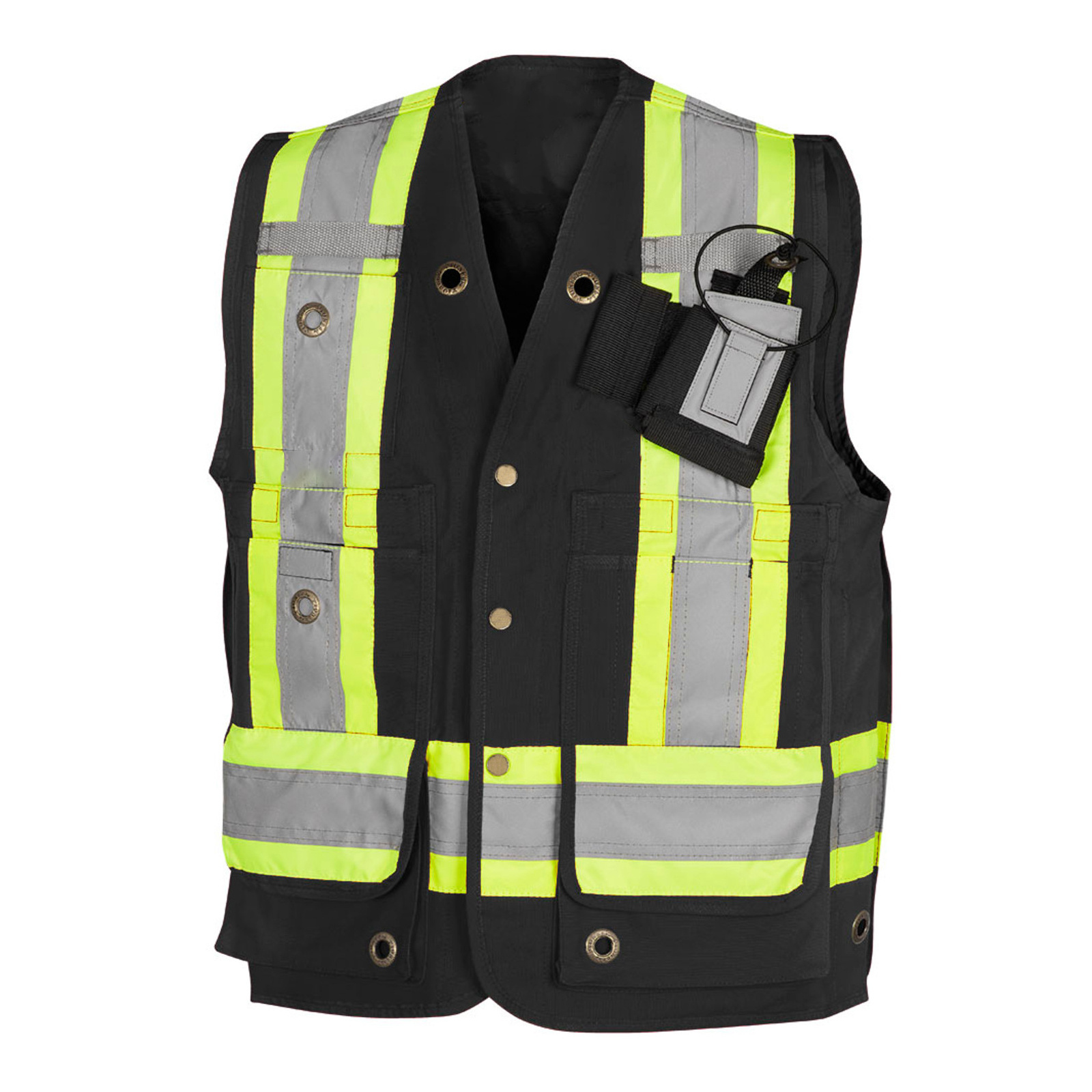 Full Customizable High Visibility Safety Vest With Pockets Hi Vis Construction Reflective Safety Vest For Men