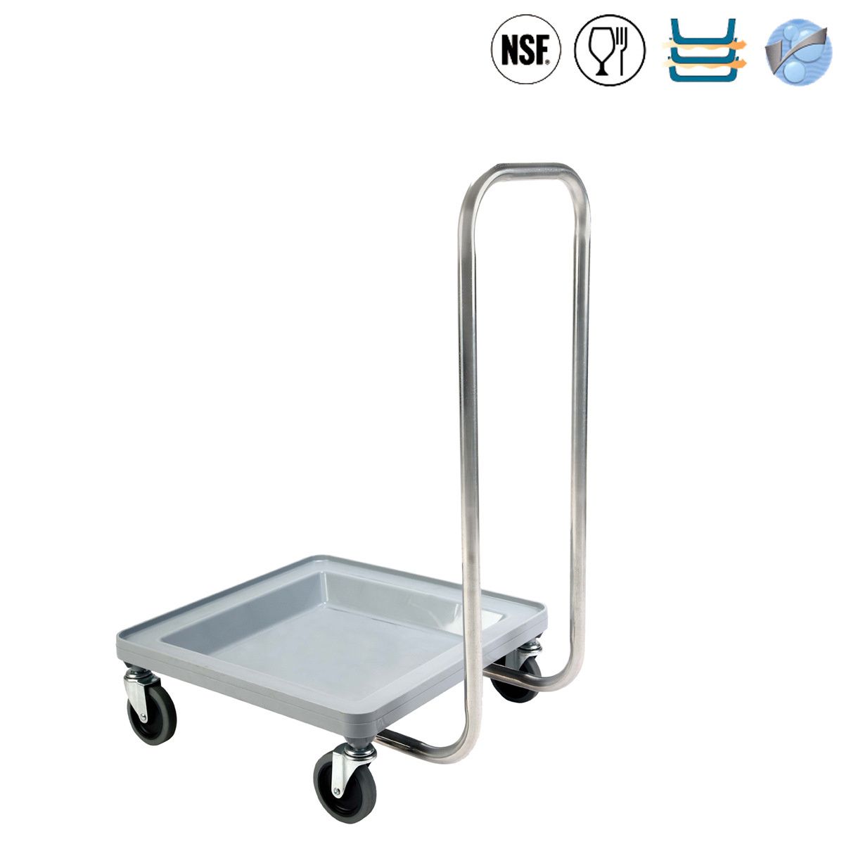 Plastic Dishwasher Rack Trolley Cup Rack Dolly with Handle