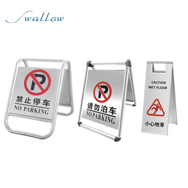 Kitchen stainless steel Wet Floor foldable Caution Sign