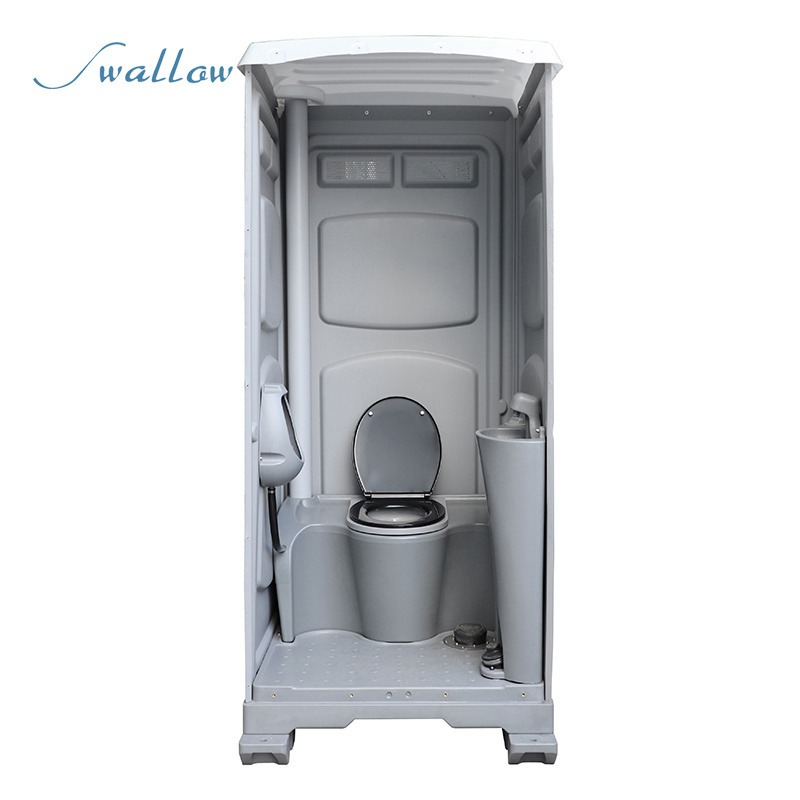 plastic HDPE portable toilet external construction site portable toilet