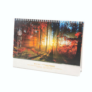 Custom Printing 365 Day 2024 Desk Calendar Standing Flip  Twin Wire Binding Good calendar printing daily table calendar