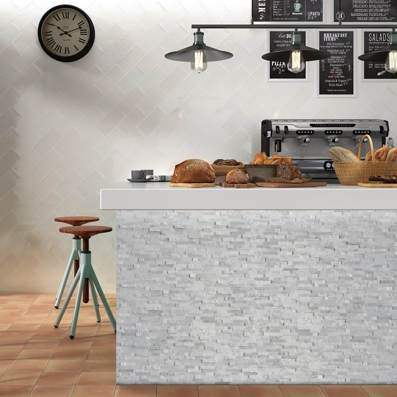 Sunwings Natural Stone Peel and Stick Tile | Stock in US | Italian White Carrara Marble Decorative Mosaic For Kitchen