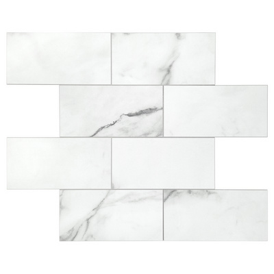 Sunwings Subway Peel and Stick Tile | Stock in US | Marble Looks Stone Composite Mosaic Backsplash For Kitchen Wall Tile