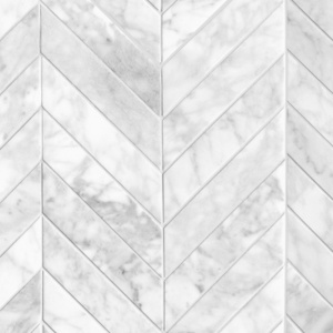 Sunwings Marble Mosaic Tile | Stock in US | White Carrara Chevron Mosaics Wall And Floor Tile