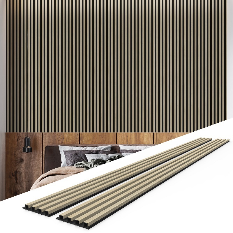 Sunwings WPC Wall Panel | Stock in US | 6-Pack 102'' x 6.5'' Fluted Decorative Waterproof wood Wall Panelling For Interior