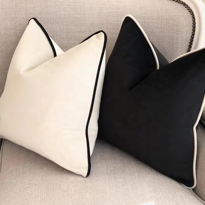 Cheap Plain Color Solid Design Best Quality Velvet Throw Pillow Covers