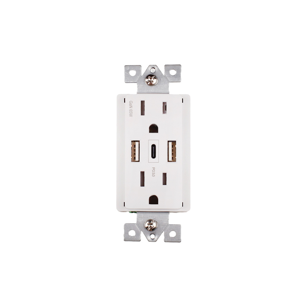 US Standard Wall Socket USB Charger Protector Power Socket Outlet