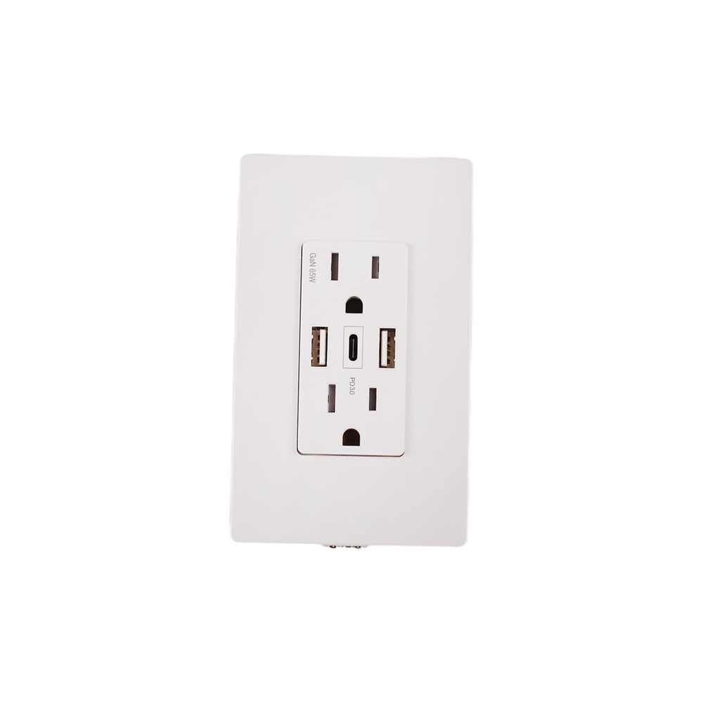 US Standard Wall Socket USB Charger Protector Power Socket Outlet