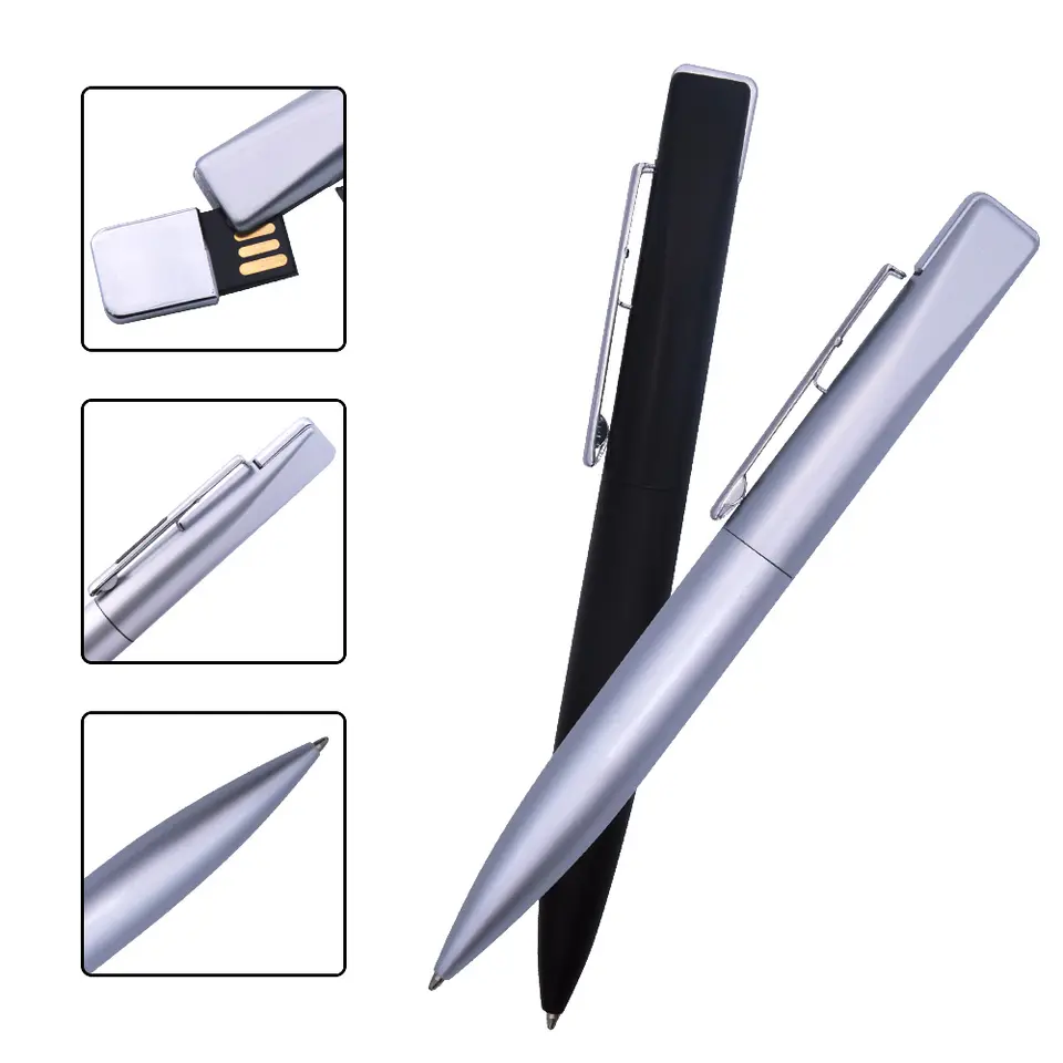 Pen Shape memorias usb pendrive High quality metal usb flash memory for promotional gifts 16gb 32GB 2.0 3.0 usb flash drive